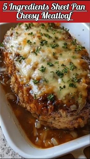 Cheesy 🍲🥩🧀 Butter Herbs 🌿 Meatloaf,Recipe⬇️⬇️ #meatloaf #meatloafrecipe #sheetpandinner