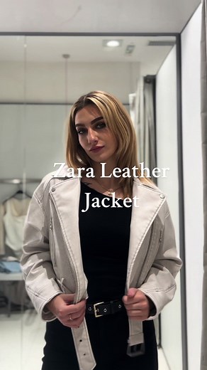 Stylish White Leather Jacket Outfit Ideas from ZARA