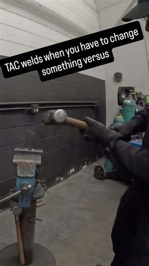 The Fabrication Station on Instagram: "Don't worry I do actually know how to make a tac weld this is a joke. #welder #fabricator #welding #fabrication #metalwork #shoplife #weldlife"