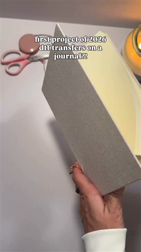 DTF transfers on a journal?! 📔 Starting 2026 off taking risks by pressing on unlikely surfaces Some journals are made of pressable materials like this one made of linen Just lower your heat setting and pressure and violà What is your first project in the new year? #journal #2026 #dtftransfers #dtftransfer #heattransfer | Jiffy.com