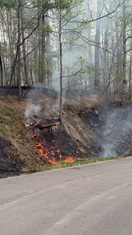 Crews are working to contain a fire in the Daniel Boone National Forest