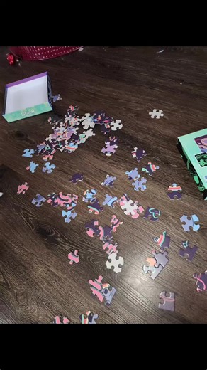 When your kids wants you to make a stitch puzzle with her. #puzzle #stitch #help #parenting #fyp