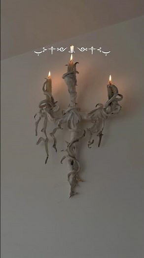 Gothic candle chandelier from scratch 🖤🕯️ #diy #aestheticroomdecor #gothic