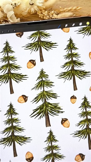 Brush with Bree | Procreate Brushes & Digital Art | how to draw an easy pine tree on procreate in digital watercolours 🌲 🖌️ The watercolour brushes and canvas I’m using are from the... | Instagram