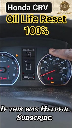 Honda CR-V Oil Life Reset (2007–2016) – Step-by-Step Guide