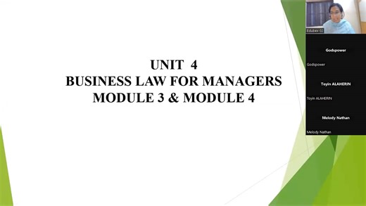 UNIT 4 Module 3 and Module 4 Class Recording