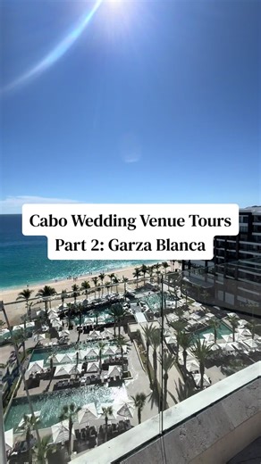 i toured a bunch of cabo wedding venues so you don’t have to!! 💍✨ This is @Garza Blanca Los Cabos: 🌊 Huge rooftop reception space with a beautiful bar – tons of room to get creative! 🧡 Iconic orange tree – perfect for photos & cocktail hour 🍽️ All-inclusive options for your guests with multiple on-site restaurants 🛏️ Modern, beautiful hotel rooms 🌅Stunning ocean views Stay tuned for more venues coming soon! 🤍 #CaboWedding #DestinationWedding #Wedding #Bride #WeddingVenue