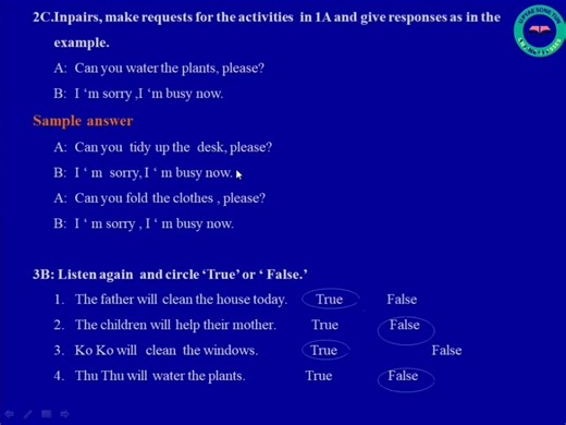 2K views · 25 reactions | Grade-5 English Unit-1 Lesson -1 (Part-3) #G5 #grade5 #grade5student #English | U Pyae Sone Tun | Facebook
