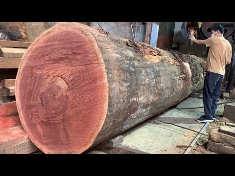 Amazing Sawmill Wood Cutting - Awesome Big Wood Cutting Skills In Factory Working
