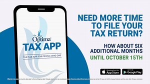 Haven’t filed your #taxes yet? If you need more time to file, all you need to do is download the Optima® TAX APP to file your free #taxextension today! Apple: https://apple.co/3aX5d6b Google: https://bit.ly/2Zb9qh4 | Optima Tax Relief | Facebook