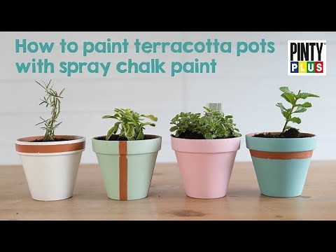How to paint flower pots with chalk paint | DIY/Garden
