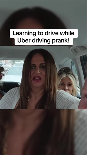 Learning to drive while Uber driving prank!