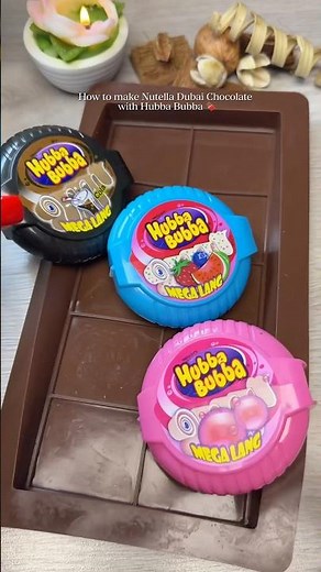 Nutella Dubai chocolate with hubba bubba🍫#chocolatelab #nutellarecipes #nutellachocolate #viral