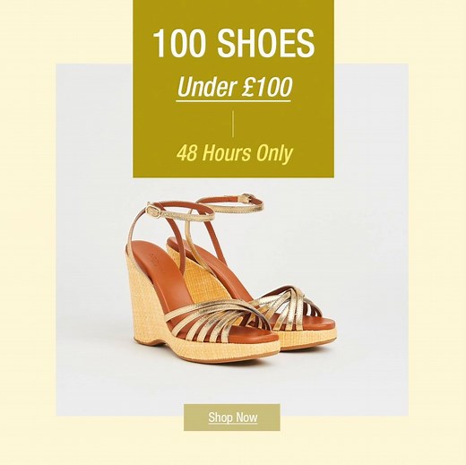 We’re giving you 48 hours to shop our top 100 shoes under £100! From sophisticated courts to summer sandals, find your favourite before it’s too late. Ready, set, go: https://bit.ly/2VO6whG | LK Bennett