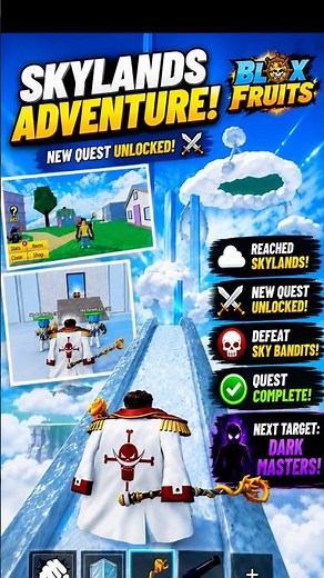 🔥I Finally Reached SKYLANDS in Blox Fruits! ☁️ | Defeating Sky Bandits
