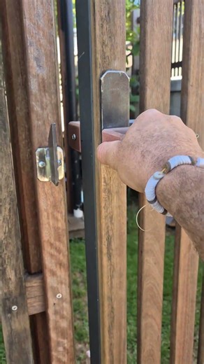 only took me a year, but i finally made a latch for my gate😁 #create #viral #diy #design #build