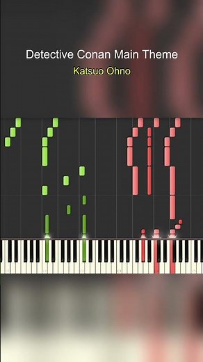 Katsuo Ohno - Detective Conan: Main Theme | Piano Tutorial #sheetmusicpro #detectiveconan #shorts