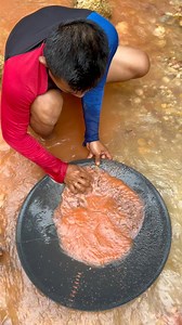 1.1M views · 4.8K reactions | panning for gold in the red river #goldpanning #goldmining #goldriver | Nepri Andries Tambang Emas | Facebook