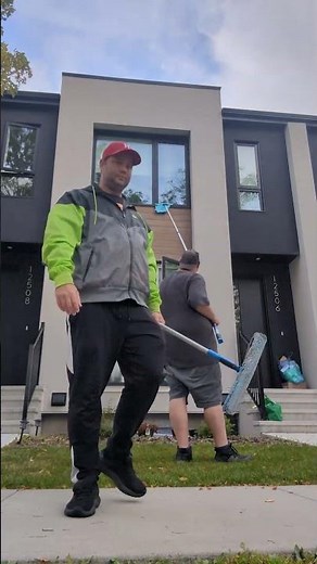 Squeegee Window Cleaning No Waterfed ✨ #squeegee #waterfed #windowcleaning