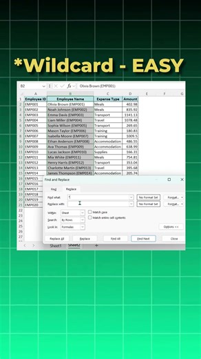 Clean Text in Seconds with Ctrl + H 💡 | Excel Shortcut You’ll Love