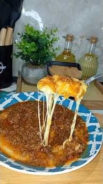 Ground beef polenta with mozzarella cheese...😋 #recipes #simplefood #food #easyrecipes