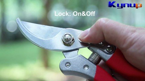 Kynup Pruning Shears, Gardening Scissors, Pruners for Gardening, Heavy Duty Garden Tools, Garden Grass Clippers Hand Hedge Shears, (Red)