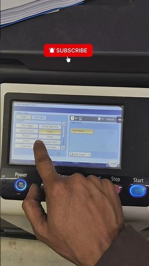 paper type setting on konica minolta color copier | how to change paper thinkness setting #short