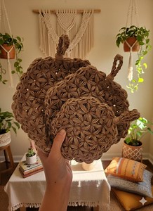 Handcrafted Jute Hot Pads: Star Crochet Kitchen Decor - Etsy