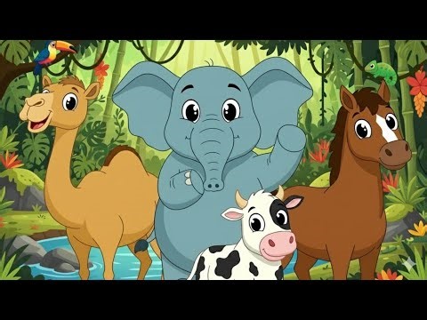 The Animal Sounds Song | Learn Animal Noises for Kids 🐘🐒