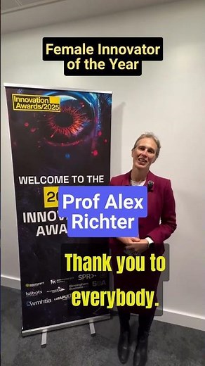 Professor Alex Richter named “Female Innovator of the Year” #IA2025 #innovation #lifesciences
