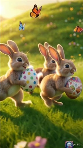 The Cutest Easter Bunnies on a Mission! 🐰🌸🥚#Easter #SpringVibes #CuteBunnies #EasterEggHunt