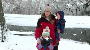 Families enjoy season's first snow at Richmond park: 'We are building a snowman'