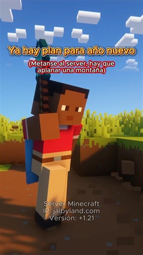 Entra al servidor y aplanemos la montaña juntos! 😳🔥 #minecraft