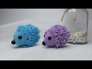 Crochet hedgehog pattern, make a simple and cute hedgehog with the loop stitches, amigurumi hedgehog