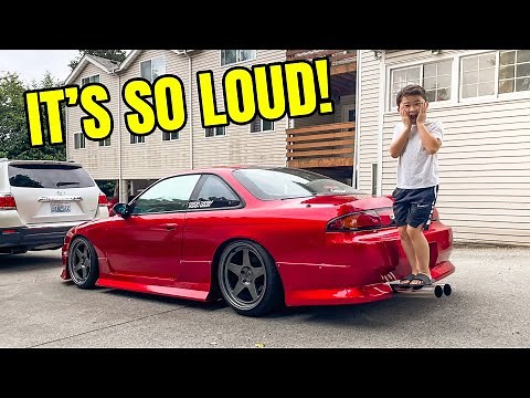 My Nissan S14 gets INSANELY LOUD BLAST PIPES | STRAIGHT PIPED THE DRIFT CAR!