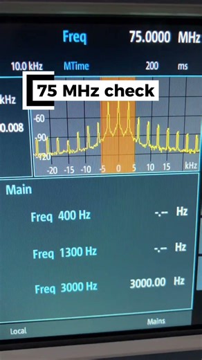 Testing RF Generator Accuracy (75 MHz)