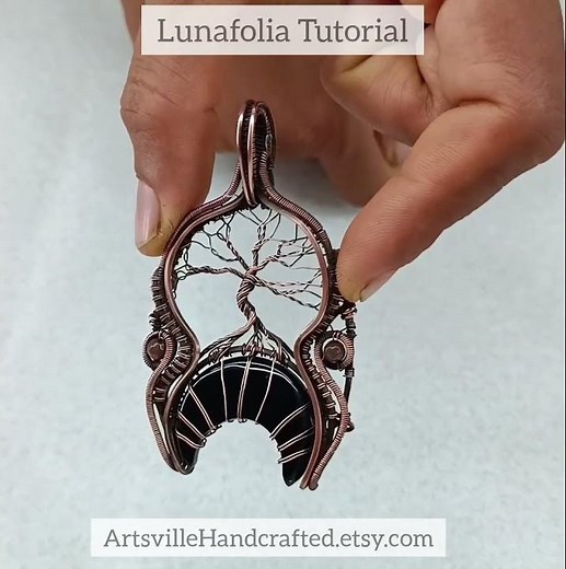 Wire Wrap Tree of Life Crescent Moon Pendant | DIY Spiritual Jewelry Tutorial (Step-by-Step)