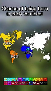 Chances of Being Born on Each Continent | World Map