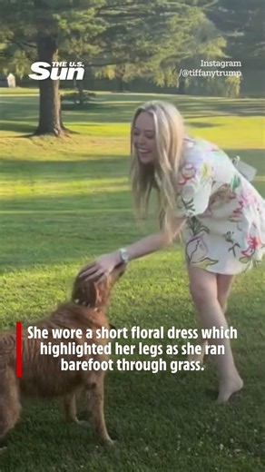 Tiffany Trump shows off her legs as she frolics #trump #whitehouse #donaldtrump