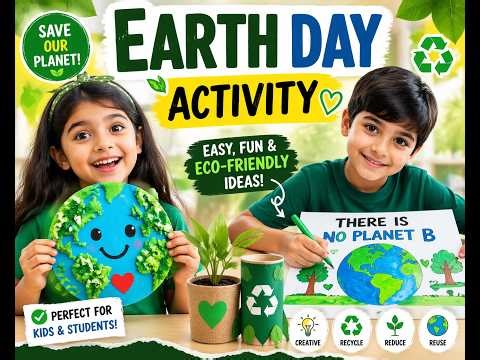 Earth Day Activity for Kids 🌍 | Easy DIY Craft & Save Earth Ideas | Fun School Project