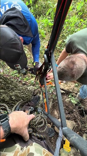 Securing a ladder stand for deer hunting