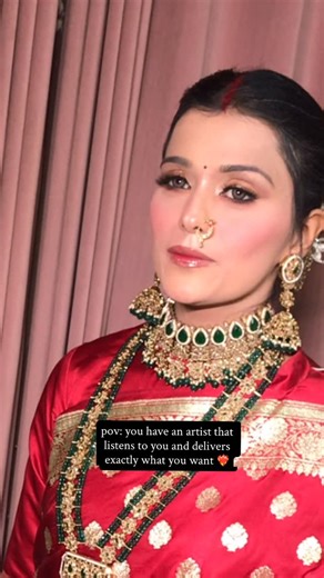 Aashna Dhingra / Makeup artist💄 on Instagram: "The Royality! 🤍 Find the tips for December bride below ⬇️ Makeup @makeupstoriesbyaashna.mua Makeup for- @rachita_malik 🌸 Realistic December Bride Tips 🌸 1. Lip balm is non-negotiable – December air dries lips fast, keep one handy even during varmala. 2. Carry pocket tissues + blotting paper – cold weather = watery eyes + hugs + smudges. Stay ready. 3. Wear thermals under lehenga – no one sees them, but they’ll save you during late-night pheras. 