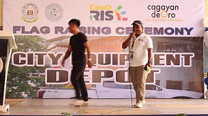 PERFORMANCE OF THE WEEK PART 1. A song number served as warm up intermission prior to the group dance performed by select staffers of the City Equipment Depot Office in Monday’s flag raising program which they hosted./Text and edited clips by SC with CIO footage by Jun Cañete | Cagayan de Oro City Information Office