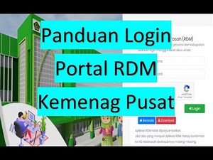 Panduan Login Portal Rapor Digital Madrasah RDM Kemenag Pusat | Portal RDM Kemenag Pusat