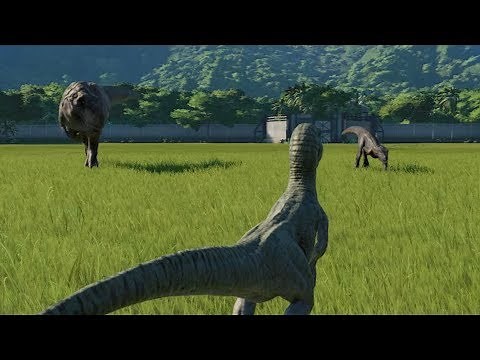 Rexy and Blue VS Indoraptor - Jurassic World Evolution