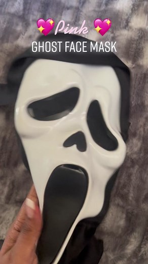 DIY Pink Ghost Face Mask Tutorial for Halloween Costume