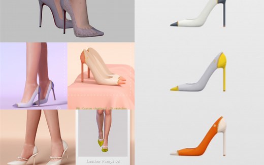［整合包］侧颜绝美！珍藏5款细高跟The Sims4模拟人生4mod｜高跟鞋｜纯欲风｜mod