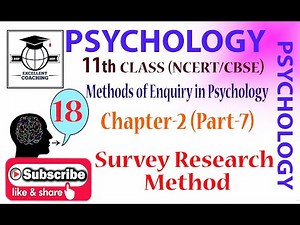 Survey Research Method Video Lecture | Psychology Class 11 - Humanities/Arts