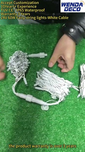 24V 60W Fairy string lights-White Cable
