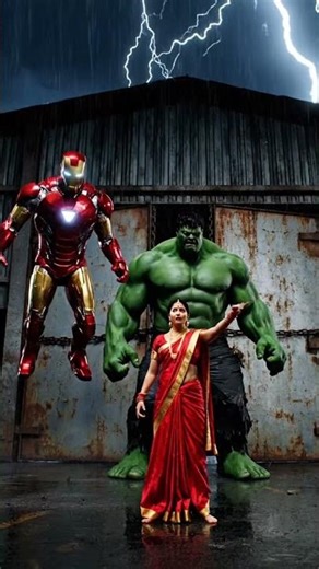 Iron man vs Gopi bahu 💪🤒 #ai #hulk #emotionalcomedy #subscribe